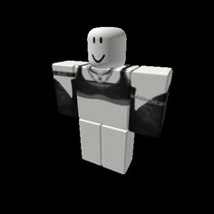 a white and black lego man standing in front of a white background