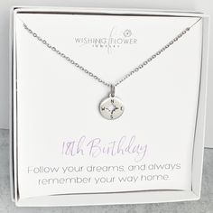 Stainless steel necklace will not tarnish, and is a great alternative for those with sensitivity to metals! A polished stainless steel compass charm hangs from a fine stainless steel chain, which fastens with lobster clasp. Necklace is available in 3 lengths. Necklace comes on the message card, carefully packaged inside a box. Your gift can be sent directly to the recipient, with a gift message, if desired. PROCESSING / SHIPPING Your order is shipped within 2-3 business days from order date. USP Follow Dreams, Blue Line Flag, 18th Birthday Gifts, Compass Necklace, Follow Your Dreams, White Cow, Clasp Necklace, Gift Message, Birthday Gift For Her