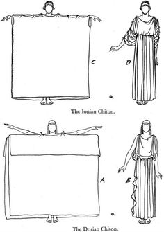 Greece Clothes, Greek Mythology Costumes, Archaic Greece, Roman Fashion, Medieval Clothing