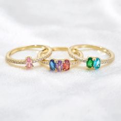 Customized 1 stone split gold birthstone ring at Eve's Addiction. This 1 stone birthstone rings gold plated silver ring setting holds 1 cubic zirconias. Coordinates Jewelry, Birthstone Rings, Family Tree Necklace, Pave Band, Monogram Jewelry, Rings Gold, Cz Stud Earrings, Ring Setting, Engraved Jewelry