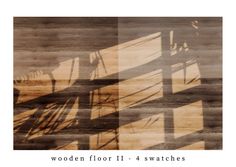 wooden floor ii - 1 swatches with shadow on the floor and in front of it