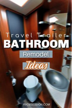 A camper bathroom with modern design ideas for remodeling Space Saving Hacks, Rv Bathroom, Vintage Caravan