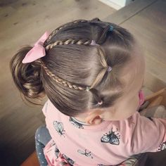 Girls Hairdos, طفلة حديثة الولادة, Girl Hairdos, Cute Toddler Hairstyles, Easy Little Girl Hairstyles