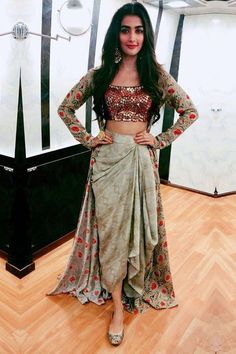 Party Dress Patterns Women, Red Sparkly Crop Top, Indowestern Outfits Wedding Women, Sparkly Crop Top, Wedding Sherwani, Beautiful Prints