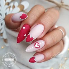 50 Valentine's Day Nail Art Ideas | Cuded Manicure Y Pedicure