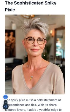 Kratka Kosa, Badass Haircut, Silver Hairstyles, Hairdo Ideas, Hair And Glasses, Ugly Hair, Hair Cuts 2017, Funky Hair, Shaggy Short Hair