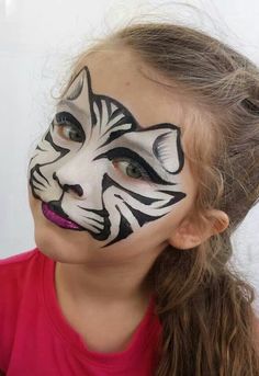 By Mark Reid face painting ideas for kids Obličejové Masky, Kitty Face Paint, Girl Face Painting, Face Painting Tutorials, Fest Temaer, Face Painting Halloween