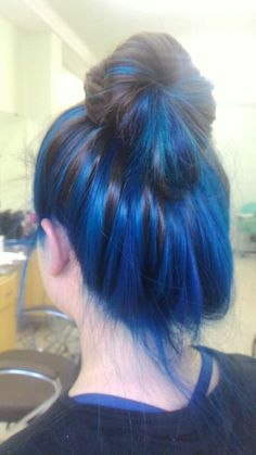 Hair Color Underneath Blue, Underdye Hair, Underlights Hair, Hair Color Streaks, Hair Streaks