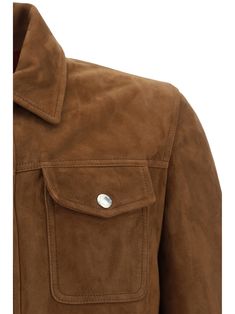 100% Calf leather Stylish Leather Jacket, Brunello Cucinelli Men, Barbour Steve Mcqueen, Brown Jacket, Brown Leather Jacket, Printed Denim, Suede Jacket, Leather Jacket Men, Luxury Shop