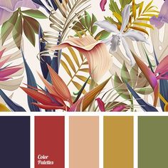 the color scheme is inspired by tropical plants