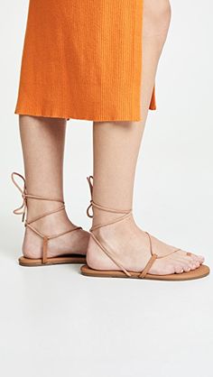 TKEES Jo Lace Up Sandals | SHOPBOP Leather Footbed Lace-up Sandals For Beach, Casual Leather Toe Post Lace-up Sandals, Adjustable Summer Flip Flops With Textured Sole, Summer Adjustable Flip Flops With Textured Sole, Casual Lace-up Sandals With Single Toe Strap, Spring Beach Lace-up Sandals With Leather Footbed, Adjustable Flat Lace-up Sandals With Removable Insole, Adjustable Cushioned Lace-up Beach Sandals, Trendy Lace-up Sandals With Single Toe Strap For Beach