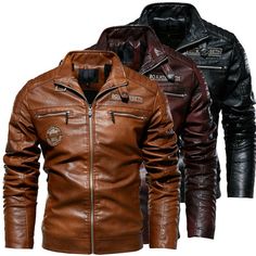 Meet our Biker Forward Men's Leather Jacket: If you love leather jackets, you’re especially going to love this motorcycle jacket! It’s elegant, stunning, and extremely comfortable. Awaken your independence with this symbol of rugged modernity. The soft inner viscose lining complements the durable body of the jacket. Made of premium crafted leather (PU) to give you a genuinely high-quality leather jacket. Our premium crafted products are renowned for their signature durability and are designed to Business Casual Jacket, Men's Leather Jackets, Plus Size Male, Sport Jacket Men, Winter Leather Jackets, Pu Jacket, Mens Jackets Casual, Leather Jacket Style, Pu Leather Jacket