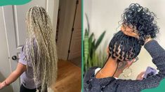 Top 60 black natural hairstyles for medium-length hair in 2024 - Legit.ng Nigerian Braids Hairstyles, Alicia Keys Hairstyles, Inverted Braid, Crochet Braid Styles, Feed In Braid, Cool Braid Hairstyles