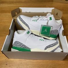 ad eBay - Find many great new & used options and get the best deals for Size 8W/6.5M - Women Air Jordan 3 Retro Lucky Green CK9246-136 at the best online prices at eBay! Free shipping for many products! Jordans 3, Jordan 3 Green, Cute Jordans, Jordan 3s, Green Jordans, Jordan Retro 3, Jordan 9 Retro, Retro 3, Jordan Shoes Retro