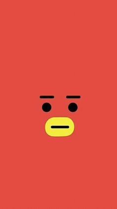 a red background with an emoticive face drawn in the middle and eyes closed