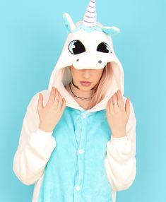 Blue Unicorn Onesie | Wonzee Aesthetic Unicorn, Onesie Party, Princess Onesie, Unicorn Onesie, Unicorn Accessories, Pink Onesie, Cute Pjs, Unicorns And Mermaids