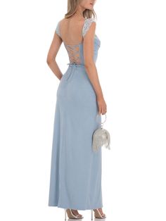 Womens Long Cami Dress  Ruched Sweetheart Neck Fly Sleeve Side Split Back Cross Tie-Up Dress For Long Cami Dress, Brothers Wedding, Tie Up Dress, Dress Slim, Solid Color Dress, High Quality Dress, Lace Maxi, Cocktail Dress Lace, Lace Maxi Dress