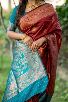 Saree Fabric : Banarasi Silk Saree Color :Bran Red Saree Length : 5.5 Meter Blouse Length : 0.8 Meter Saree Work : All Zari Work Saree Border : Zari Woven Border All Over Wash : Dry Clean Red Banarasi Silk Saree, Zari Work Saree, Saree Work, Banarasi Silk Saree, Saree Border, Red Saree, Zari Work, Saree Fabric, Work Sarees