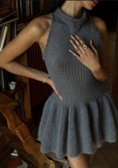 Cozy Knit Mini Dress, Cozy Turtleneck Knit Dress, Elegant Textured Knit Mini Dress, Cozy Fitted Textured Knit Sweater Dress, Chic Textured Knit Mini Dress, Kate Moss Street Style, Mirror Palais, Grey Sweater Dress, Current Styles