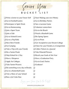 a printable goal sheet with the words get your year bucket list