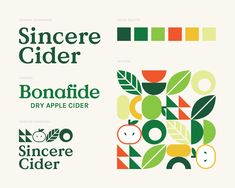 some type of font that is designed to look like an apple cider and the words bonafide dry apple cider