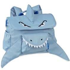 Bixbee Kids' Shark Backpack - Blue Shark Backpack, Small Shark, Sharks For Kids, Water Resistant Backpack, Animal Backpacks, Pack Backpack, Cute Shark, Small Blankets, Boys Backpacks