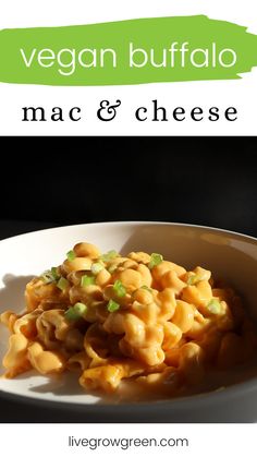 a white plate topped with macaroni and cheese