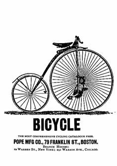 an old bicycle advertisement from the early 1900's