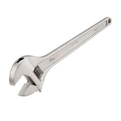 an adjustable wrench on a white background