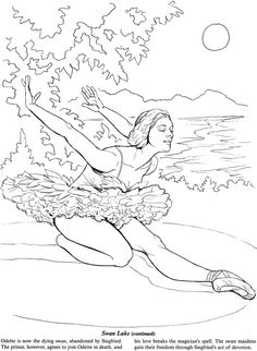 a drawing of a woman in a tutu skirt sitting on the beach with her arms outstretched