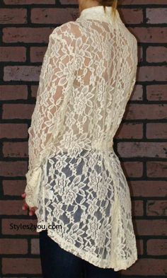 Cyress Lace Blazer In Cream Formal Lace Outerwear With Lace Trim, Fitted Elegant Cardigan With Crochet Lace, Cream Long Sleeve Outerwear With Lace Trim, Long Lace Jacket, White Lace Outerwear With Lace Trim, Luxury Long Sleeve Lace Outerwear, Lace Blazer Jacket, Lace Coat, Lace Blazer