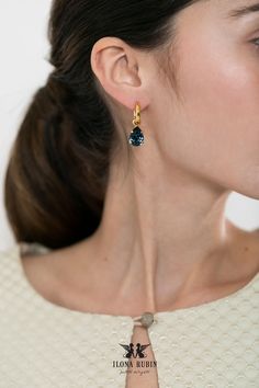 Blue Navy Earrings Navy Blue Drop Earrings Dark Blue Huggies - Etsy Blue Clip-on Earrings For Gift, Blue Clip-on Earrings For A Gift, Blue Drop Clip-on Earrings For Gift, Elegant Blue Hoop Earrings For Everyday, Everyday Blue Teardrop Hoop Earrings, Elegant Blue Teardrop Earrings With Lever Back, Blue Teardrop Earrings With Lever Back As Gift, Navy Earrings, Navy Blue Earrings