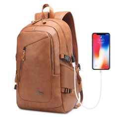 PRICES MAY VARY. ♥LARGE CAPACITY & MULTIPURPOSE POCKETS ♥ : External dimensions: 11.4"L x 6.7"W x 19.3"H. Multiple divider pockets: One separate padded laptop compartment hold 15.6 inch Laptop as well as 15 inch, 14 inch and 13 inch MacBook/laptop. One main compartment roomy for iPad, mouse, charger, clothes, ect. Basketball Equipment Bags ♥COMFY & STURDY ♥ : Comfortable airflow back design with thick but soft ventilated padding, gives you maximum back support. Breathable and adjustable shoulder Smart Backpack, Waterproof Notebook, Backpacks School, Black Russian, Leather Backpack For Men, Leather Laptop Backpack, Macbook Laptop, Bag Essentials, Student Backpacks