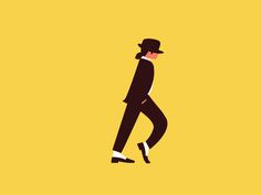 a man in a suit and top hat is walking with his foot on the ground