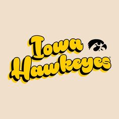 the logo for town hawkeese's is shown in yellow and black