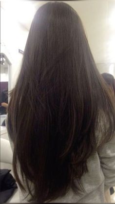 No Layers Medium Length Hair, Shelf Layers Hair, Soft V Haircut, Black Frizzy Hair, Ulzzang Long Hair, Long Thick Brown Hair, V Long Hair, Super Long Hair With Layers, V Haircut For Long Hair