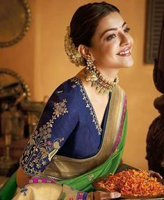 Trending Blouse Designs, Blouse Designs For Silk Sarees, Trending Blouse, Paisley Border, Peacock Motifs