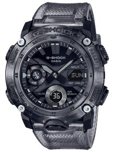 Casio G-Shock G-CARBON Transparent Gray Watch GA2000SKE-8A - Shop at Altivo.com G Shock Men, Grey Watch, Scuba Gear, Transparent Resin, Style Sportif, G Shock Watches, Casio G Shock, G Shock, Casio Watch