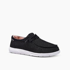 Women's Reef Cushion Coast Shoes in Black | REEF® Stretch Lace, Comfortable Fashion, Shoe Collection, Comfortable Shoes, Women's Shoes, Slip On Sneaker, Walking, Cushions, Women Shoes