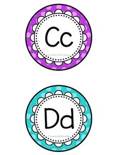 three different colored circles with the letter c and d on them, each containing an uppercase