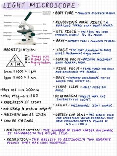 Revision Notes Biology Alevel, Btec Applied Science Level 3, Microscope Notes Biology, Alevel Bio Notes, A Level Biology Cell Structure Notes, As Level Biology Notes, Biology Revision Gcse Cells, Microbiology Study Note