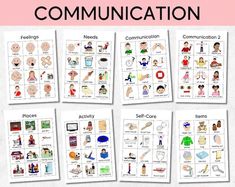 the poster shows different types of communication for children to use in their speech and language skills