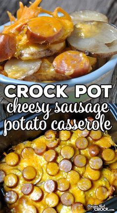 crock pot cheesy sausage potato casserole is an easy and delicious side dish