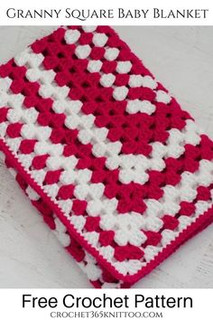 Looking for an easy baby blanket pattern? The granny square whips up fast and is so easy to make! #crochet #crochetbabyblanket #crochetforbaby Beautiful Crochet Blanket, Free Crochet Blanket Patterns, Granny Square Baby Blanket, Holiday Crochet Patterns, Crochet Symbols, Baby Afghan Crochet, Crochet Goodies, Crochet Stitches For Beginners, Crochet Patterns Free Blanket