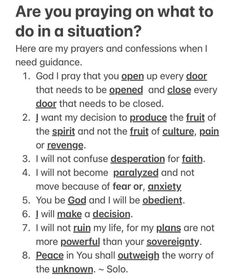 a poem with the words are you praying on what to do in a situation?