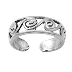 Sterling Silver Adjustable Swirl Toe Ring High Polished 925 New Jewelry Female Unisex All our silver jewelry is crafted from .925 silver also commonly referred to as sterling silver. Sterling silver is the standard for beautiful high-quality silver jewelry and cannot be replicated by lower priced silver plated jewelry. It is 92.5% pure silver, mixed with alloys to add strength and durability to stand the test of time. Keep your fine jewelry shiny and elegant by storing it properly. Jewelry needs Tarnish Remover, Toe Ring, Silver Plated Jewelry, New Jewelry, Toe Rings, Pure Silver, Body Jewelry, Silver Plate, Swirl