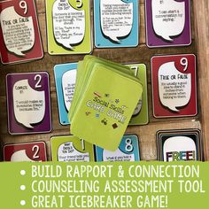 a board game with instructions on how to build rapport and connection for the classroom