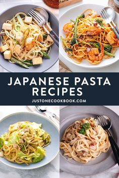 japanese pasta recipes with text overlay