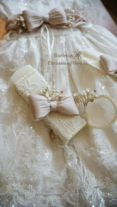 Burbvus Christening Gown for Girls G044 + Candle Set | Baby Girl Baptism Outfit 100% Charmeuse Silk | Lace Dress, Shoes, Bonnet and Diadem Personalized White Baptism Dress, Princess Style Baptism Gown, Princess Style Baptism Dress With Bow, Silk Lace Dress, Cream Princess-style Baptism Dress, Princess-style Baptism Dress With Bow, Rapunzel Birthday, Rapunzel Birthday Party, Baby Girl Baptism