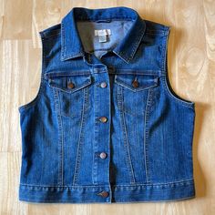 Loft Outlet Denim Vest - Blue Nwot. Soft. 85% Cotton, 14% Polyester, And 1% Spandex. Collar. Button Closure. Branded Brass Colored Buttons. Two Buttoned Flap Chest Pockets. Locker Loop In The Back Of The Neck. Machine Washable. Measurements Are Shown In The Pictures. Not A Posh Member? Enter My Referral Code Pre_adored When You Join And Receive A $10 Credit. Casual Workwear Denim Vest With Snap Buttons, Casual Denim Vest With Snap Buttons For Work, Blue Button-up Denim Vest For Work, Fitted Casual Denim Vest With Buttons, Casual Fitted Denim Vest With Buttons, Denim Blue Workwear Vest With Buttons, Workwear Denim Blue Denim Vest With Buttons, Fitted Button-up Casual Denim Vest, Fitted Button-up Denim Vest